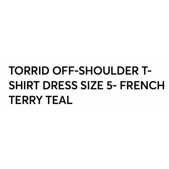 Torrid Teal T-Shirt Off-The-Shoulder Dress NWT SZ 1 (14/16) - Picture 12 of 12